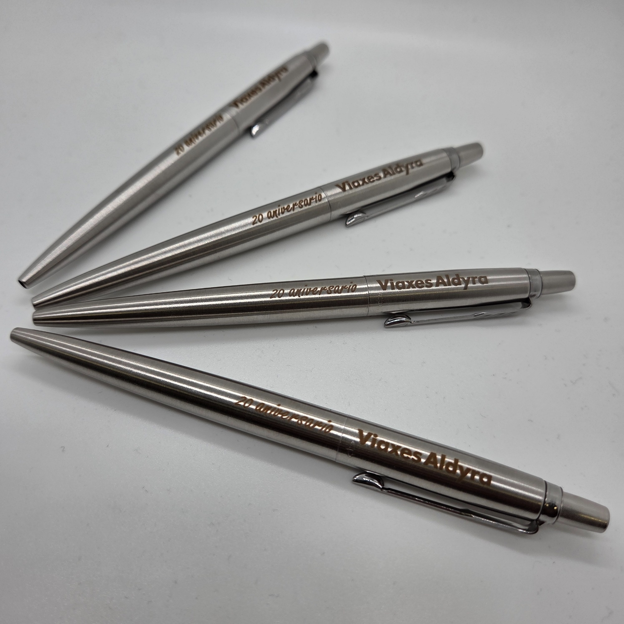 Bolígrafos metálicos personalizados con grabado láser Bolígrafos grabados láser en Ourense